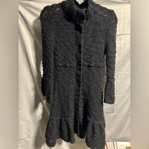Free People Midnight Black Textured Knit